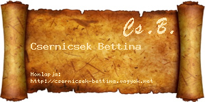 Csernicsek Bettina névjegykártya