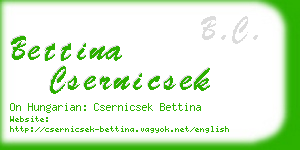 bettina csernicsek business card